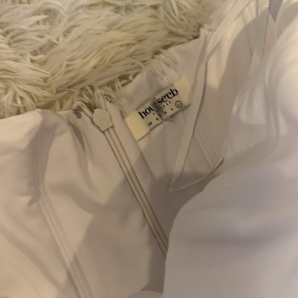 NWOT House of Cb Emmanuela White Structured Pleated Strapless mini dress XL - Picture 6 of 9